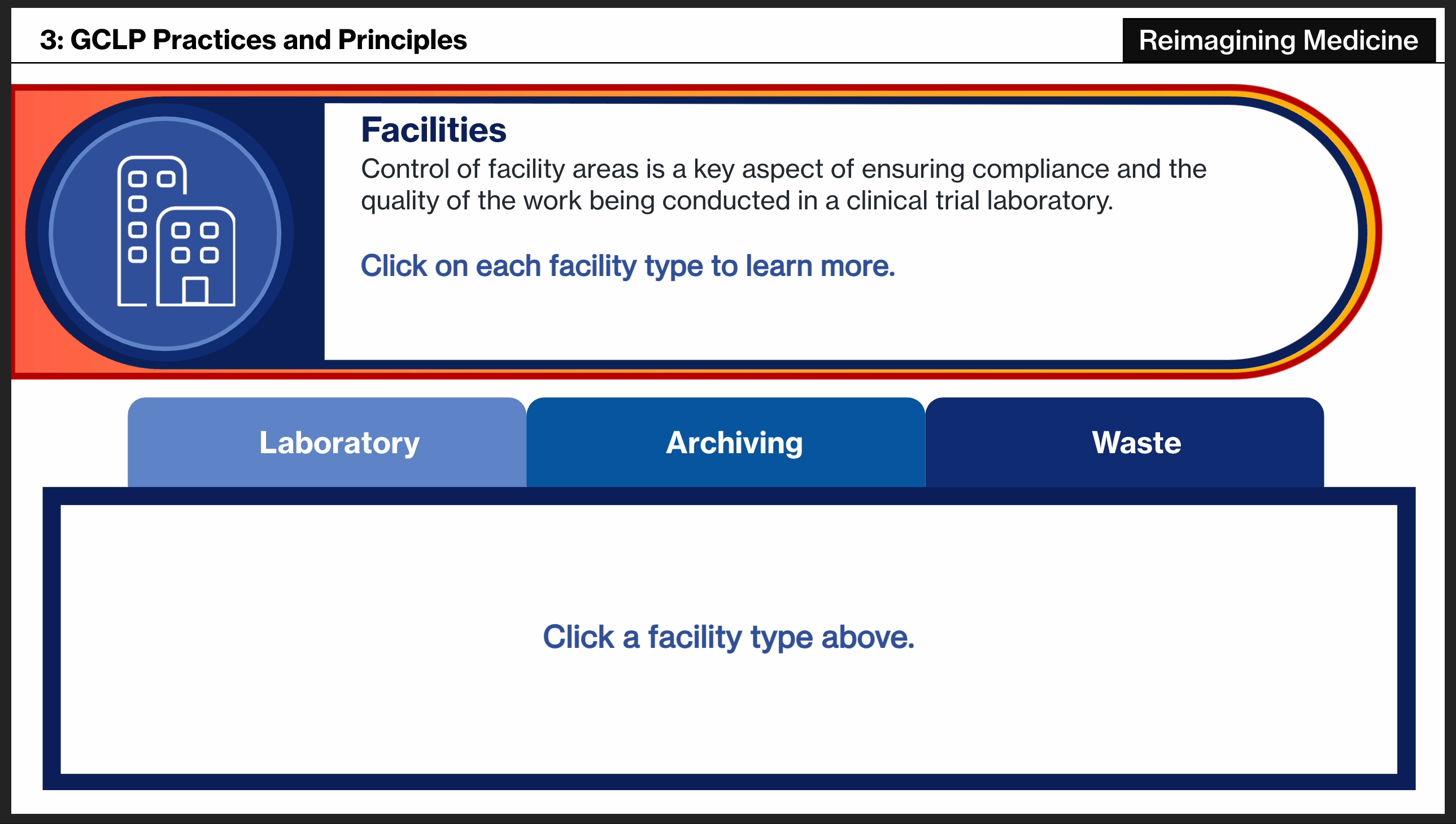 Tiled walkthrough scenarios, developed with Articulate Storyline and integrated into Rise 360